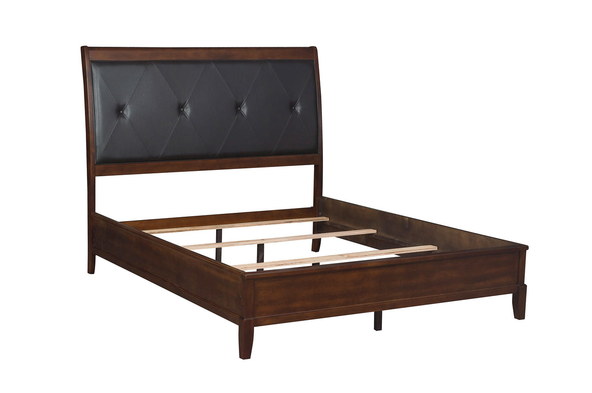 Cotterill Cherry Upholstered Panel Bedroom Set from Homelegance - Luna Furniture