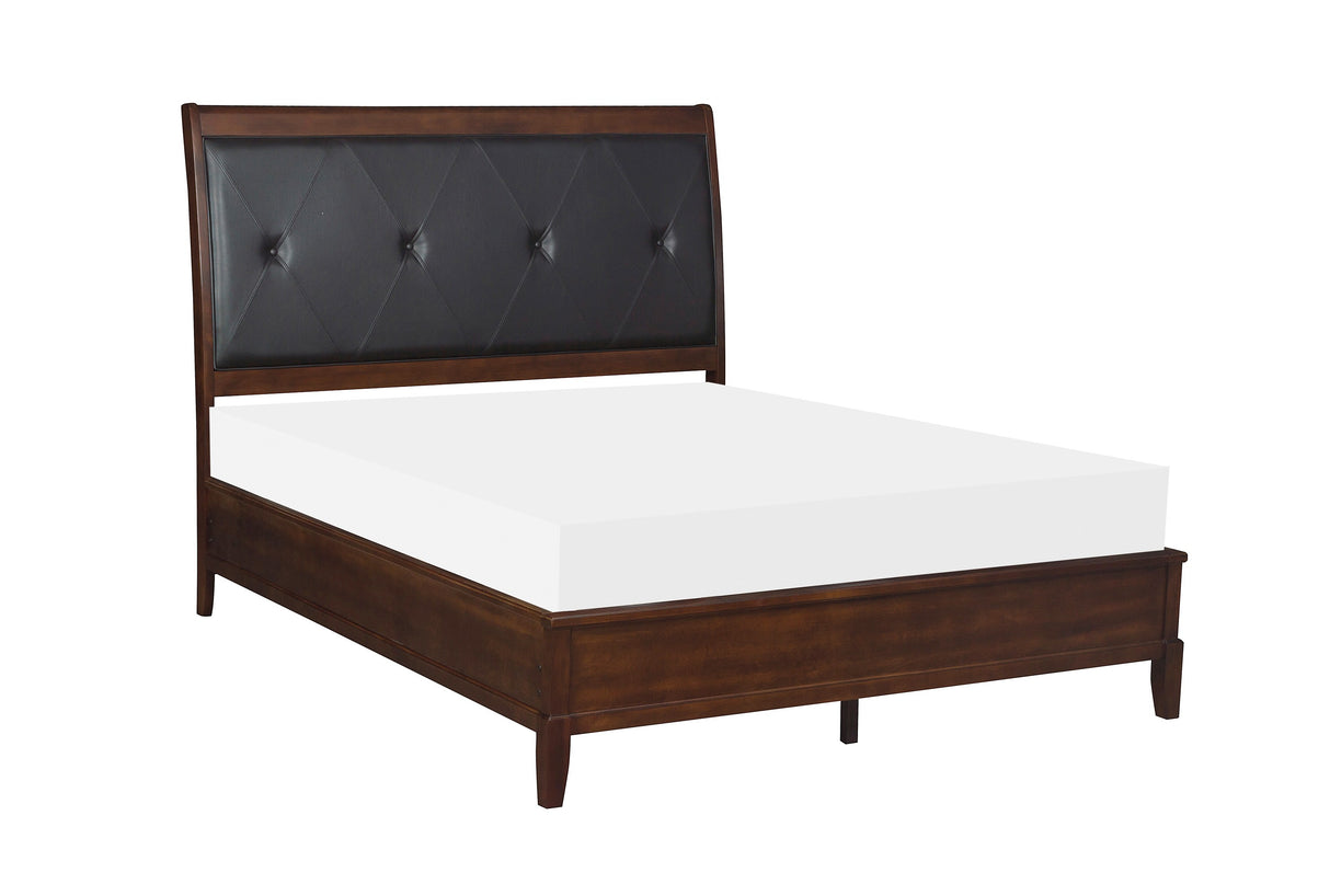 Cotterill Cherry Upholstered Panel Bedroom Set from Homelegance - Luna Furniture