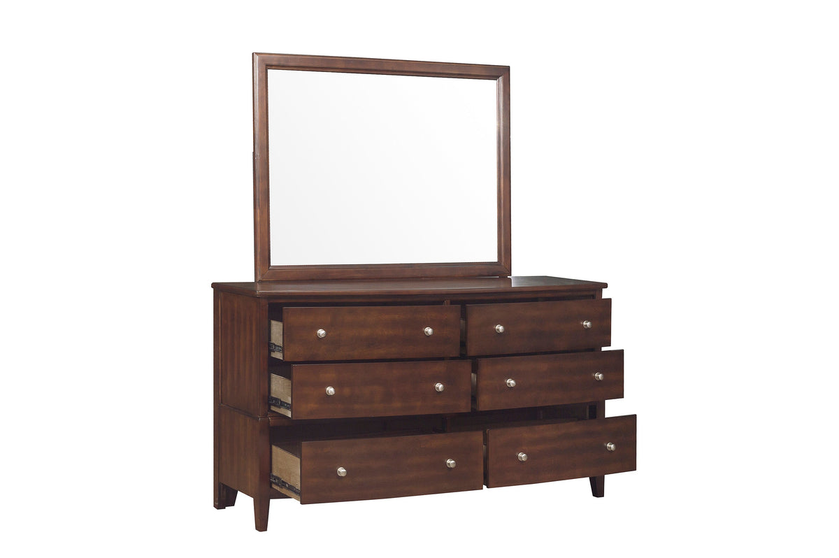 Cotterill Cherry Upholstered Panel Bedroom Set from Homelegance - Luna Furniture