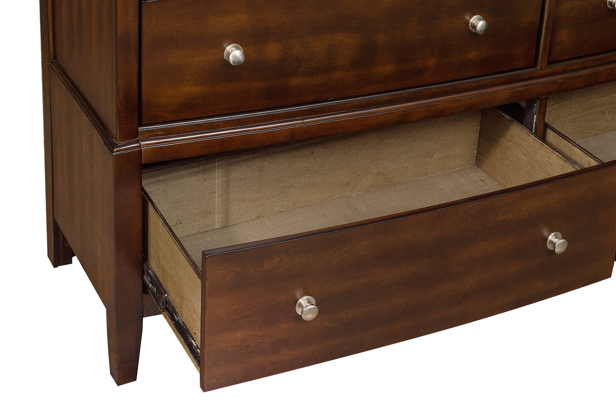 Cotterill Cherry Upholstered Panel Bedroom Set from Homelegance - Luna Furniture