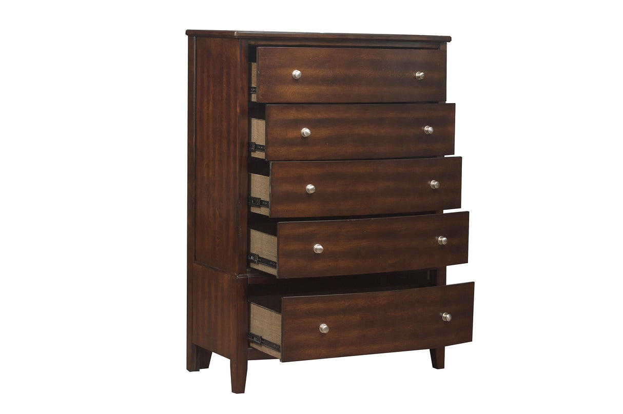 Cotterill Cherry Upholstered Panel Bedroom Set from Homelegance - Luna Furniture