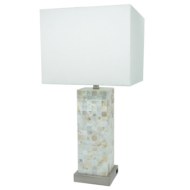Crown White and Gray Table Lamp, Set of 2 from Crown Mark - Luna Furniture