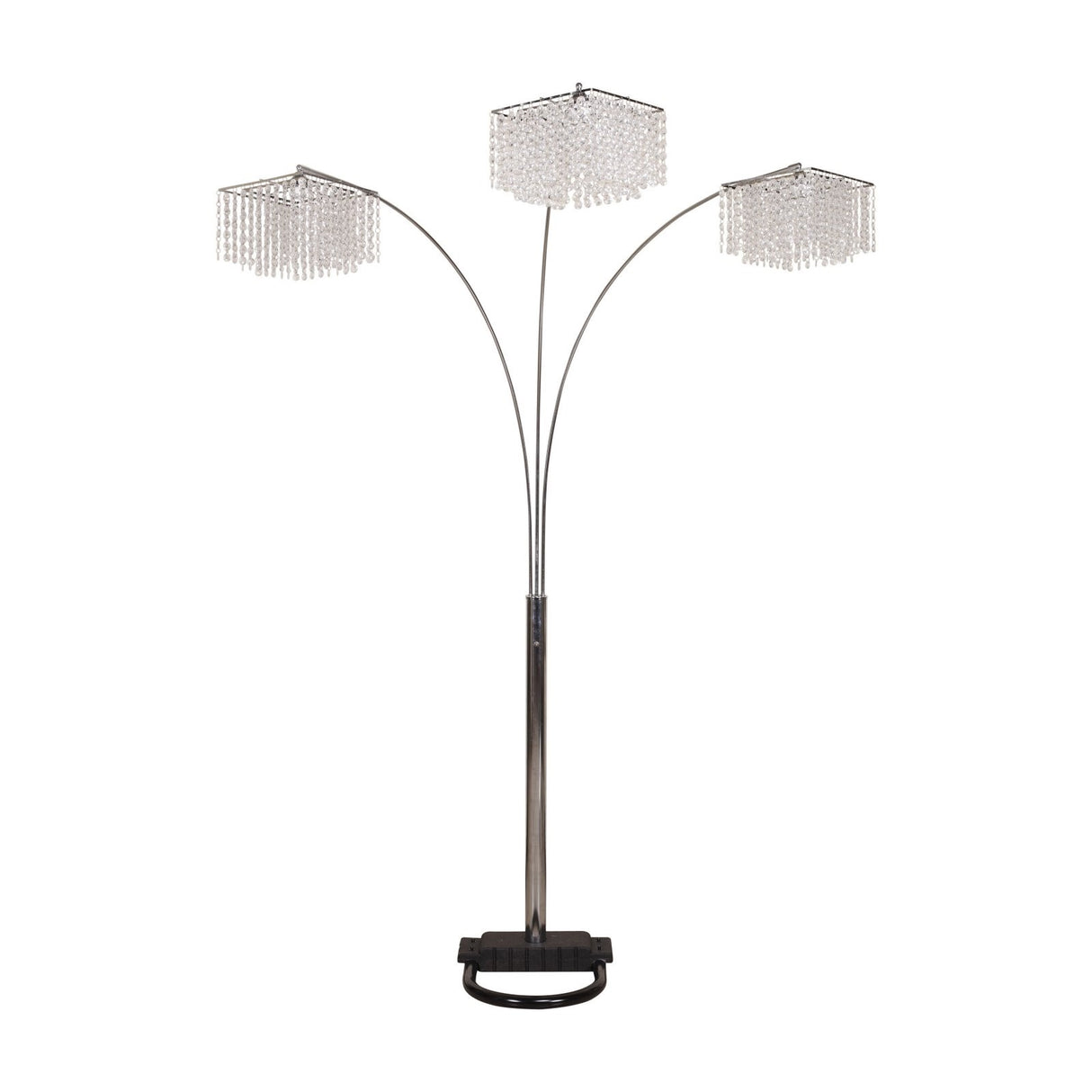 Crystal Chrome 87" Floor Lamp from Crown Mark - Luna Furniture