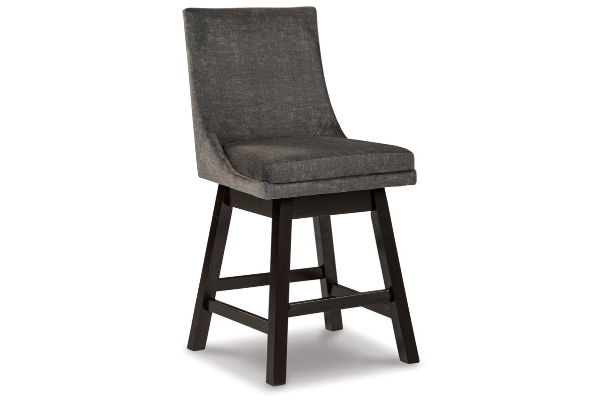 Tallenger Dark Gray Counter Height Barstool, Set of 2 from Ashley - Luna Furniture