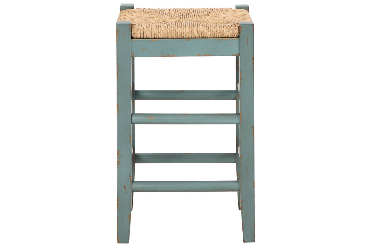 Mirimyn Teal Counter Height Barstool, Set of 2 from Ashley - Luna Furniture