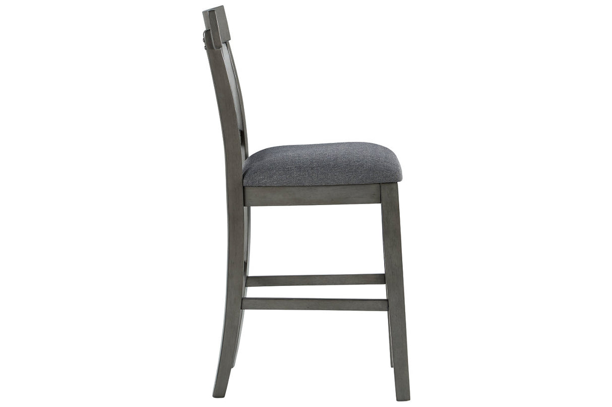 Hallanden Two-tone Gray Counter Height Chair, Set of 2 from Ashley - Luna Furniture