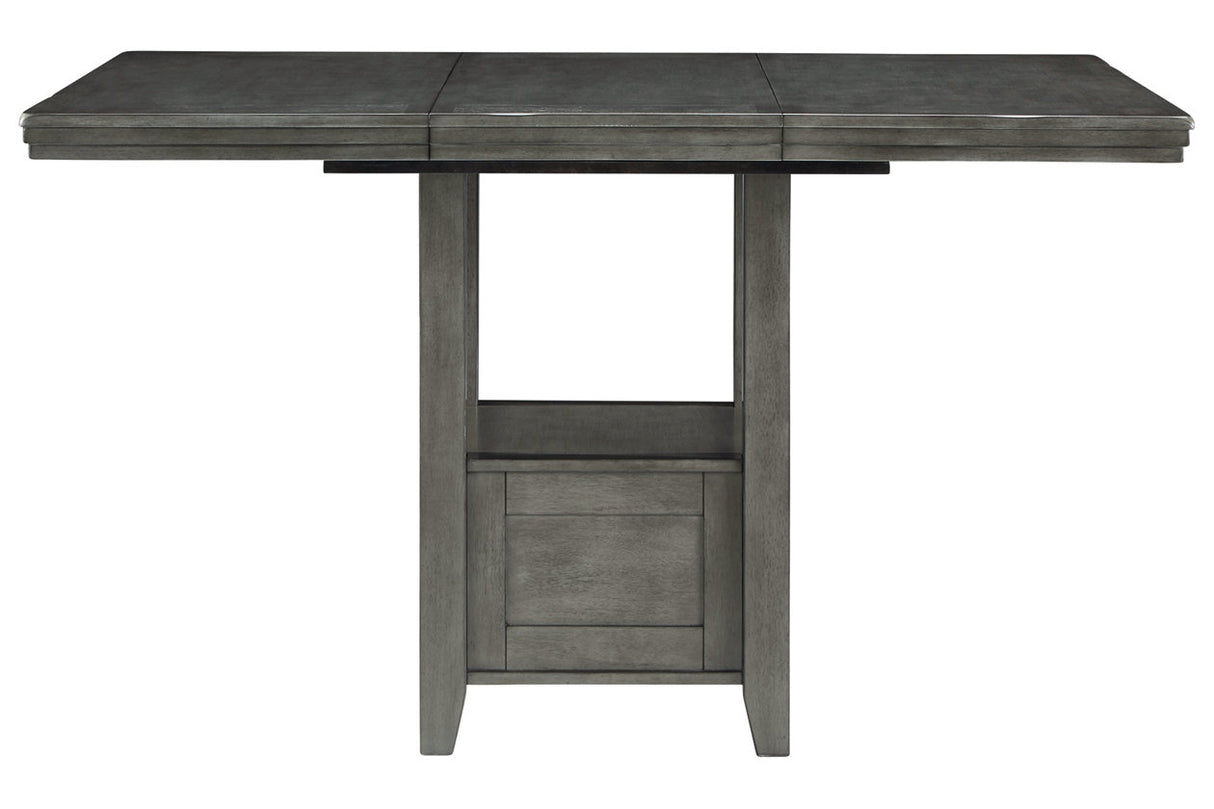 Hallanden Gray Counter Height Dining Extension Table from Ashley - Luna Furniture