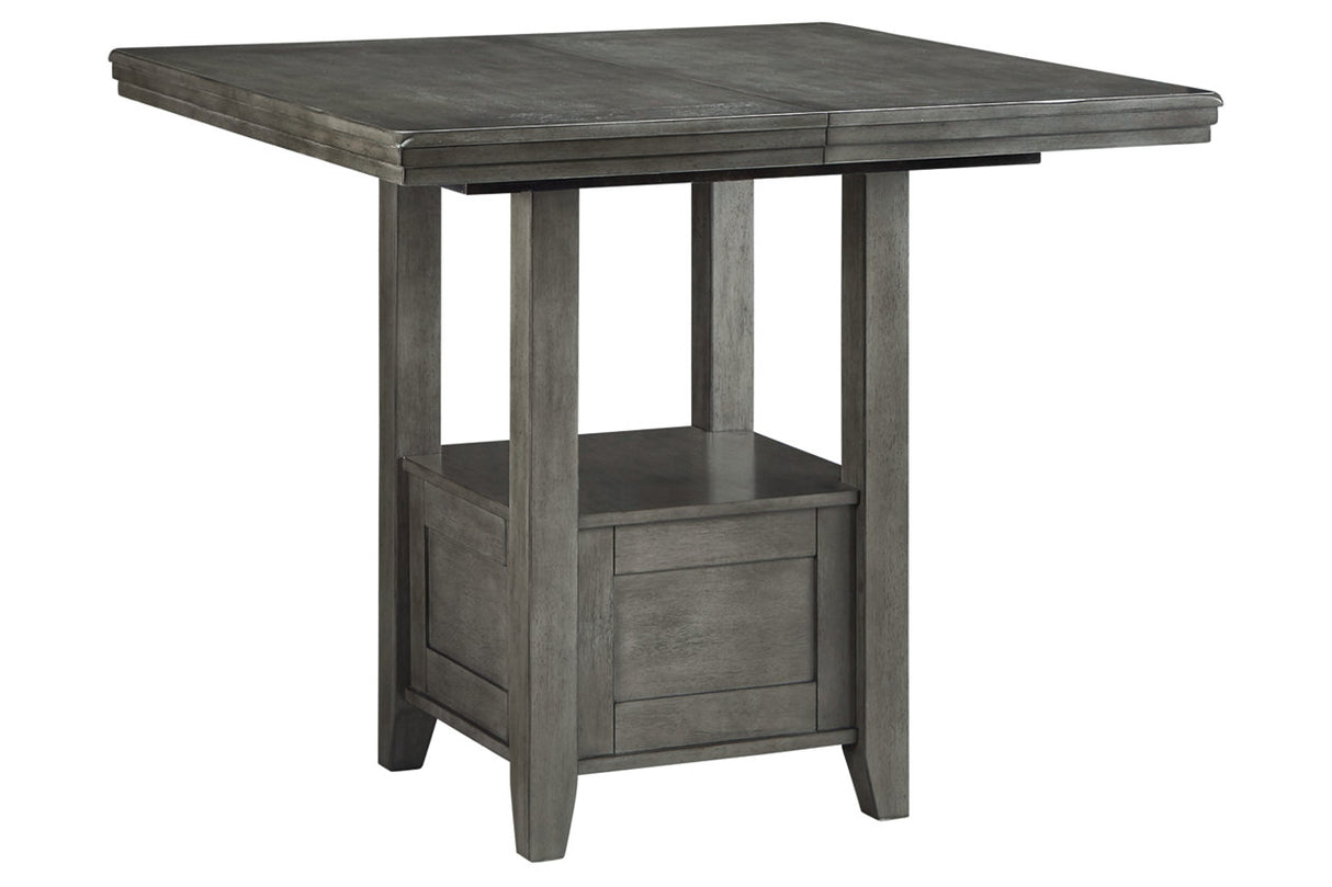 Hallanden Gray Counter Height Dining Extension Table from Ashley - Luna Furniture