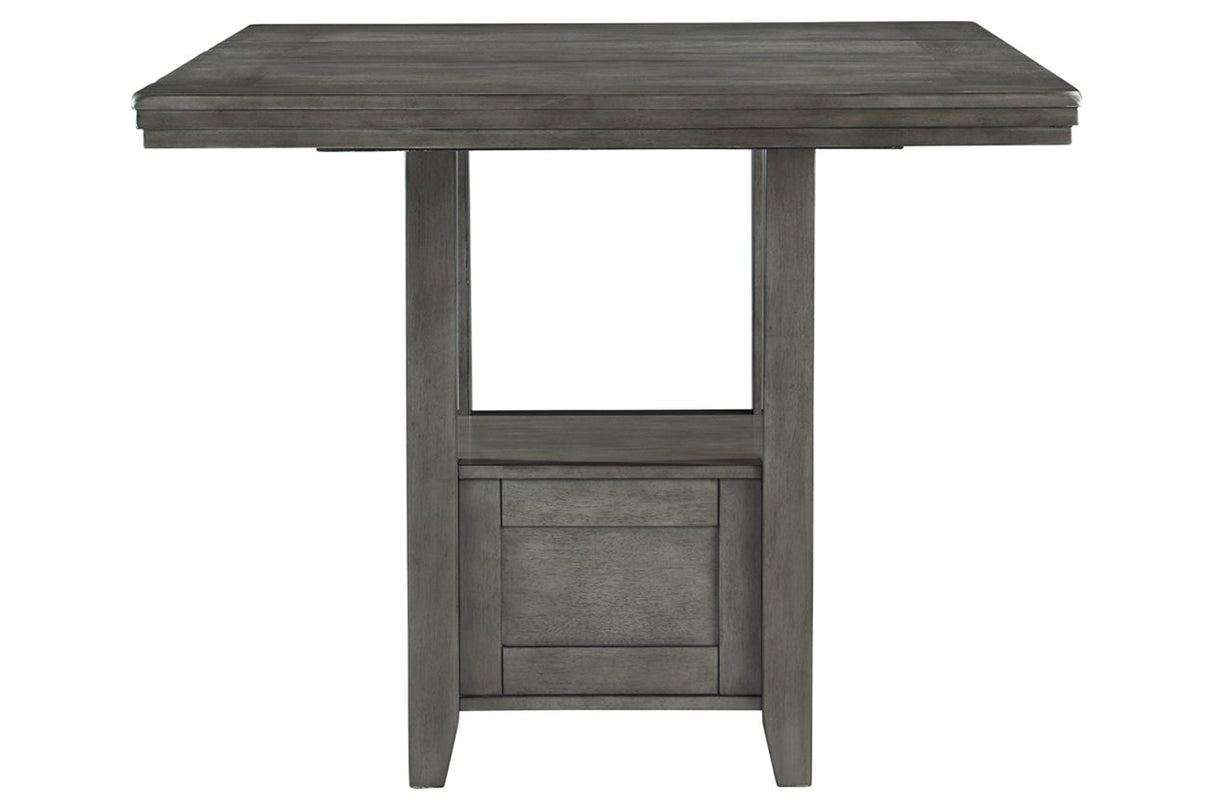 Hallanden Gray Counter Height Dining Extension Table from Ashley - Luna Furniture
