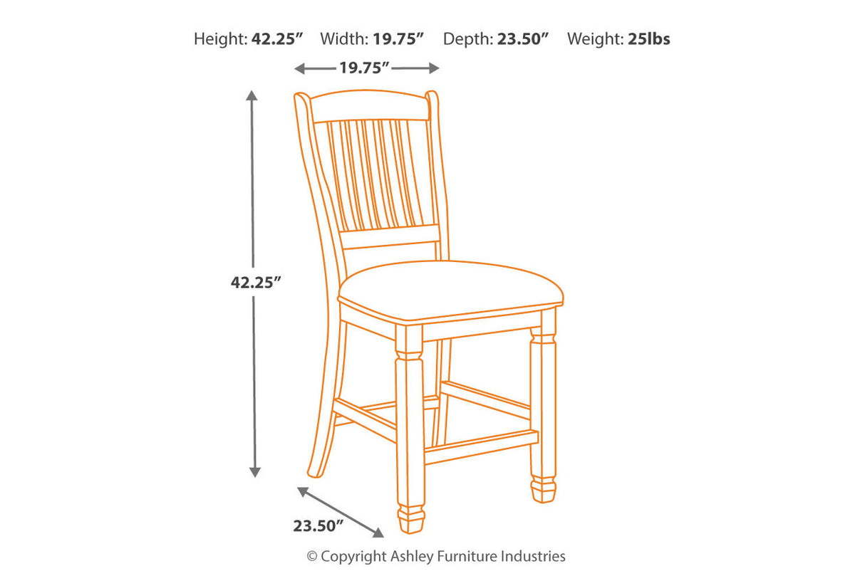 Bolanburg Two-tone Counter Height Chair, Set of 2 from Ashley - Luna Furniture