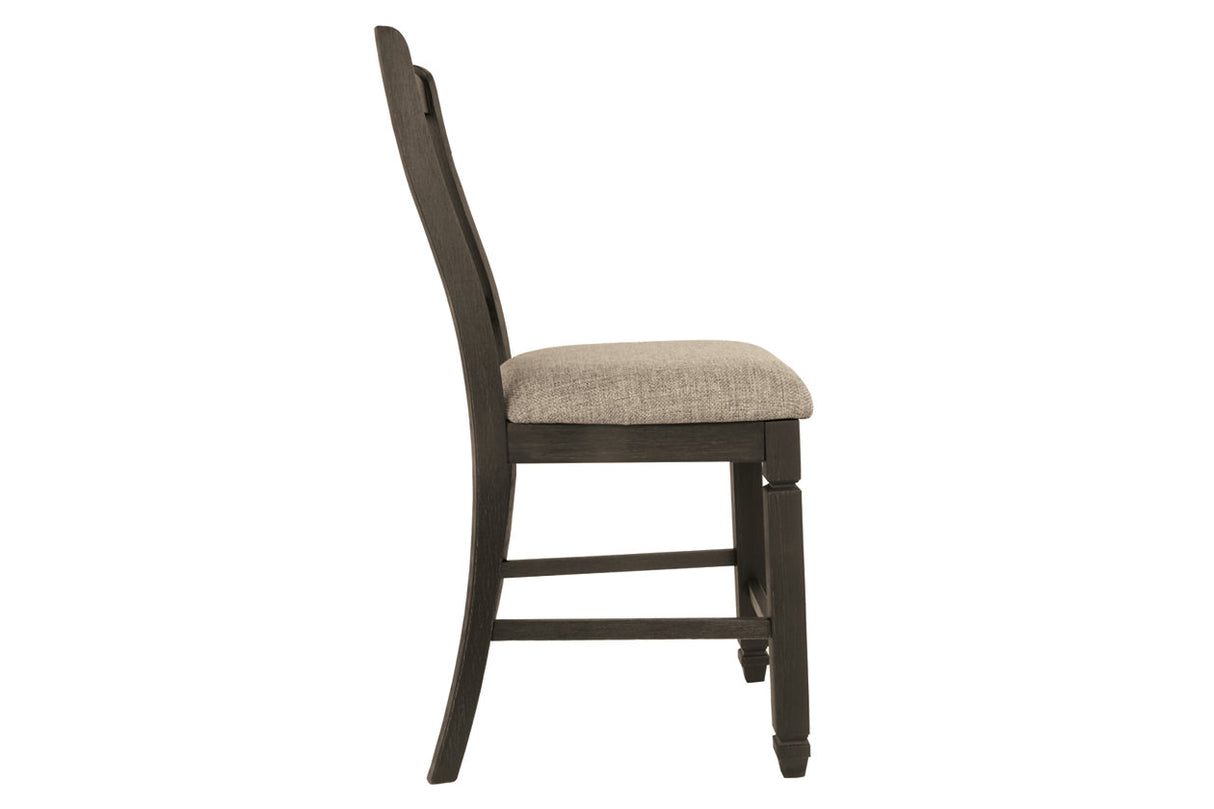 Tyler Creek Black/Grayish Brown Counter Height Barstool, Set of 2 from Ashley - Luna Furniture