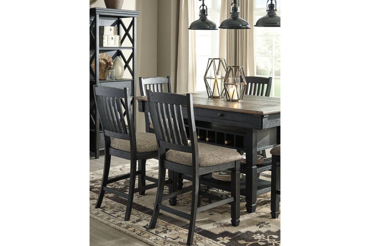 Tyler Creek Black/Grayish Brown Counter Height Barstool, Set of 2 from Ashley - Luna Furniture
