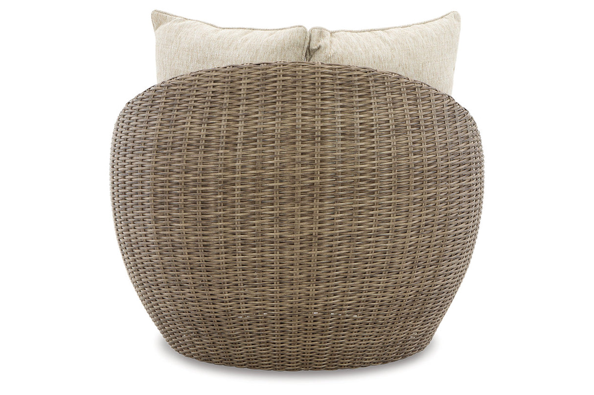 DANSON Beige Swivel Lounge with Cushion from Ashley Furniture - Luna Furniture