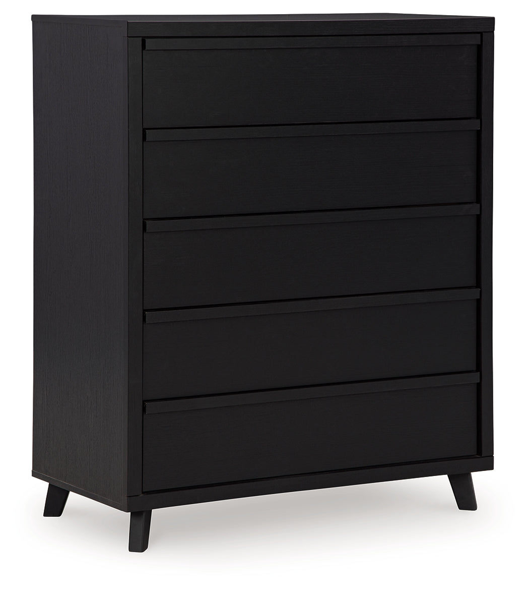 Danziar Black Chest of Drawers from Ashley Furniture - Luna Furniture