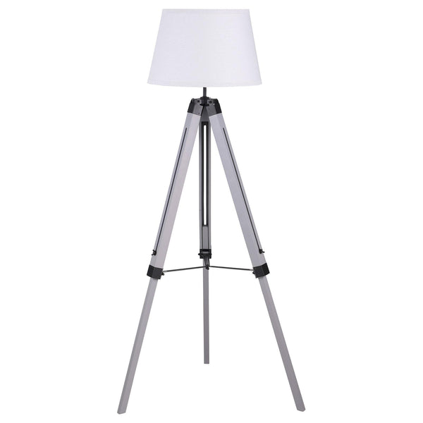 Dayton Gray Adjustable Empire Shade Tripod Floor Lamp