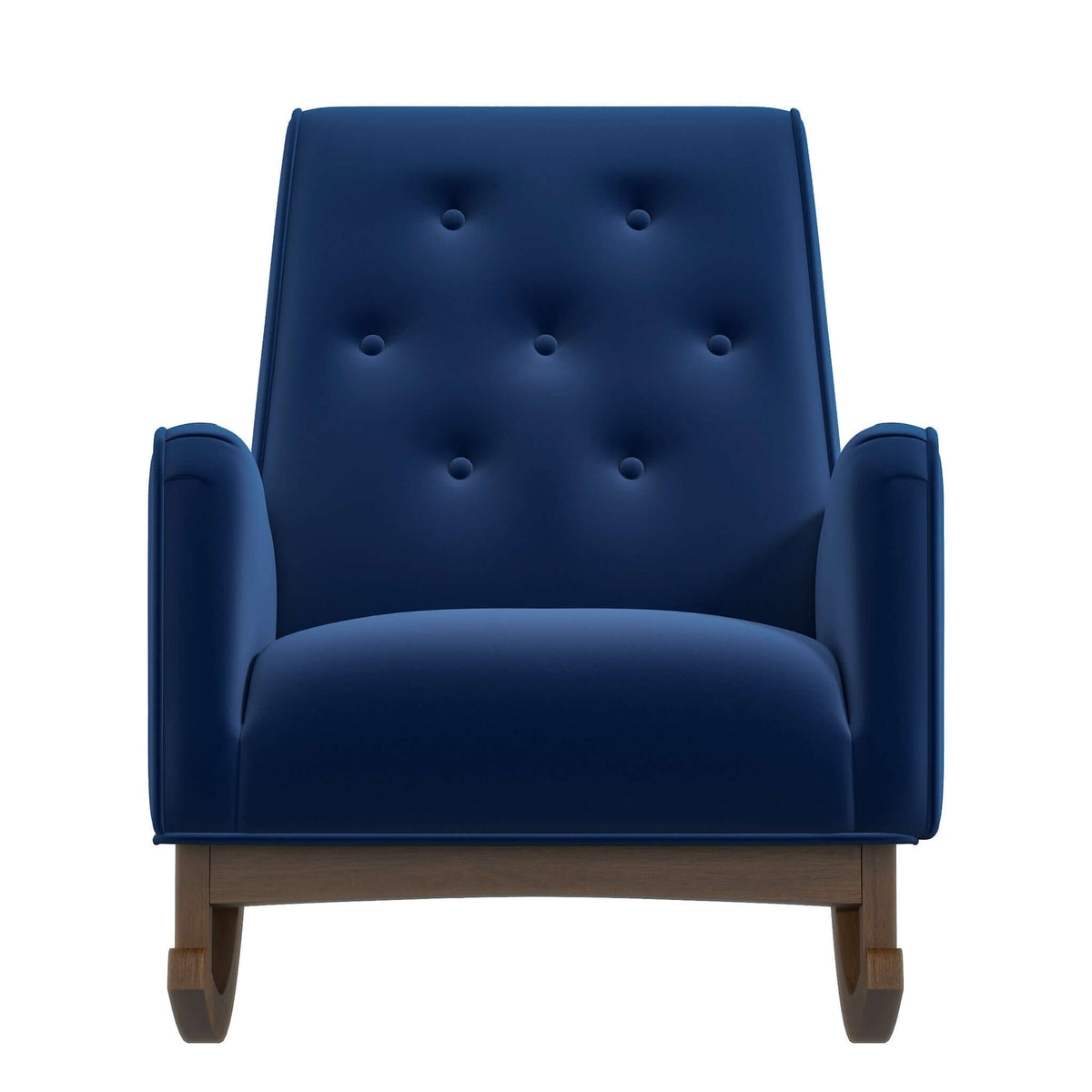 Demetrius Blue Velvet Solid Wood Rocking Chair from Ashcroft Furniture - Luna Furniture
