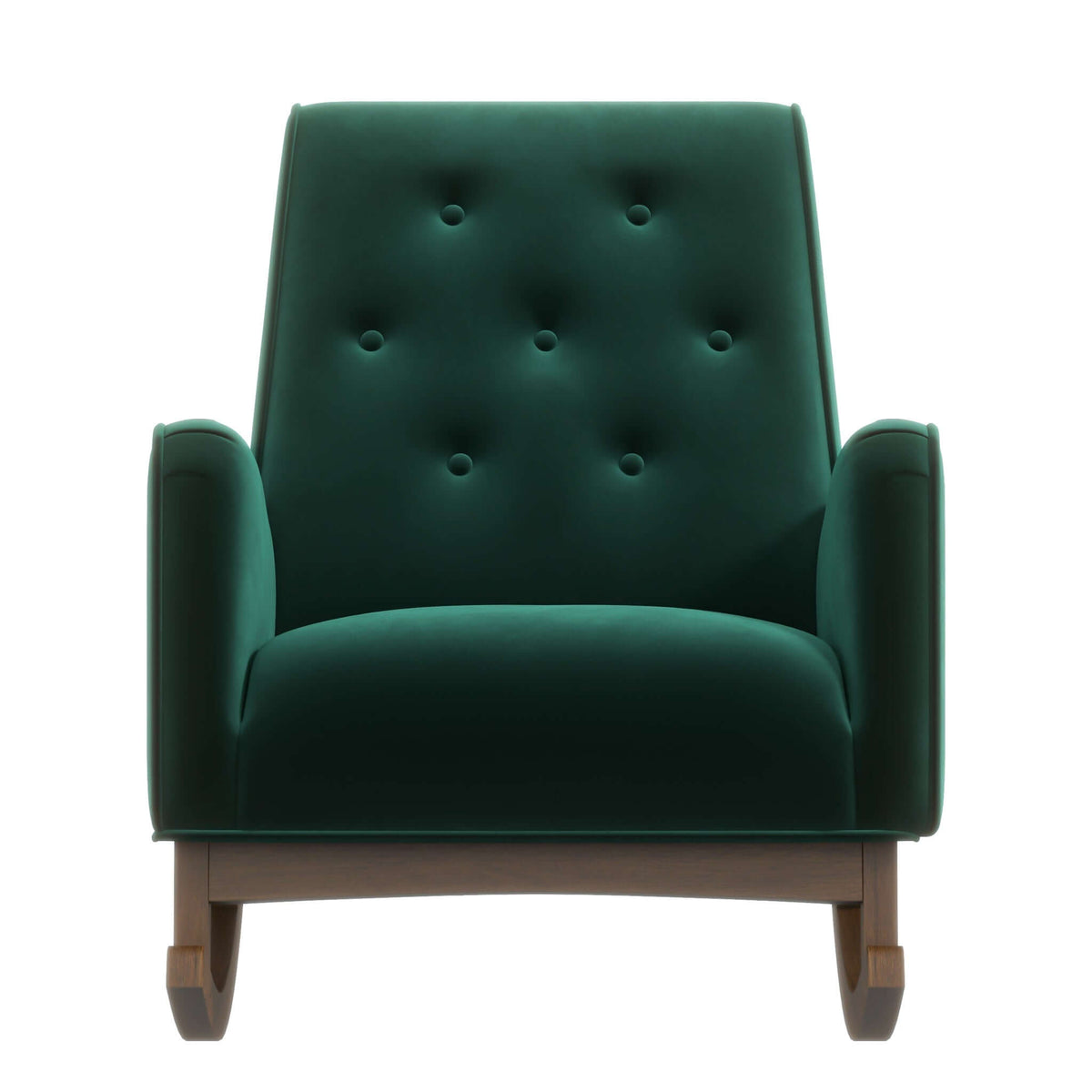Demetrius Green Velvet Solid Wood Rocking Chair from Ashcroft Furniture - Luna Furniture