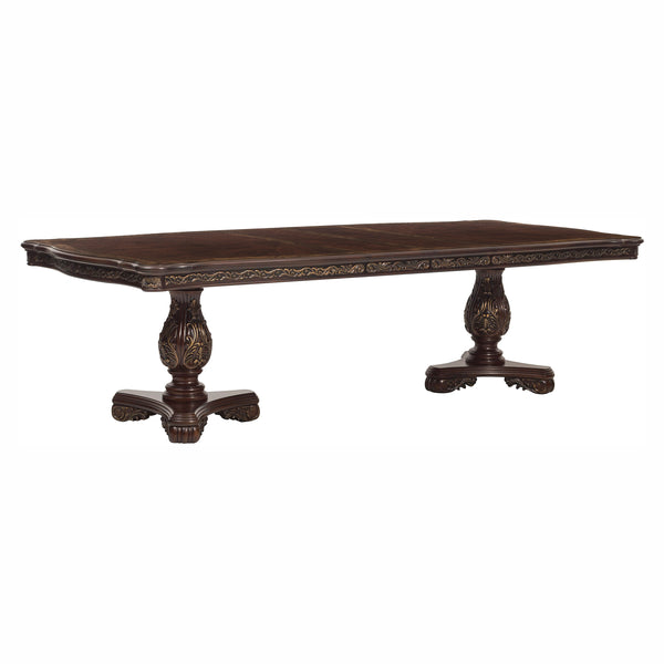 Deryn Park Cherry 114" Double Pedestal Extendable Dining Table