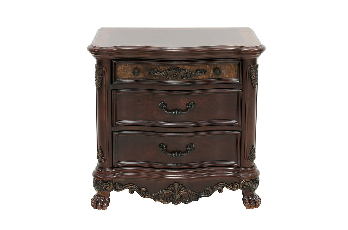Deryn Park Cherry Sleigh Bedroom Set from Homelegance - Luna Furniture