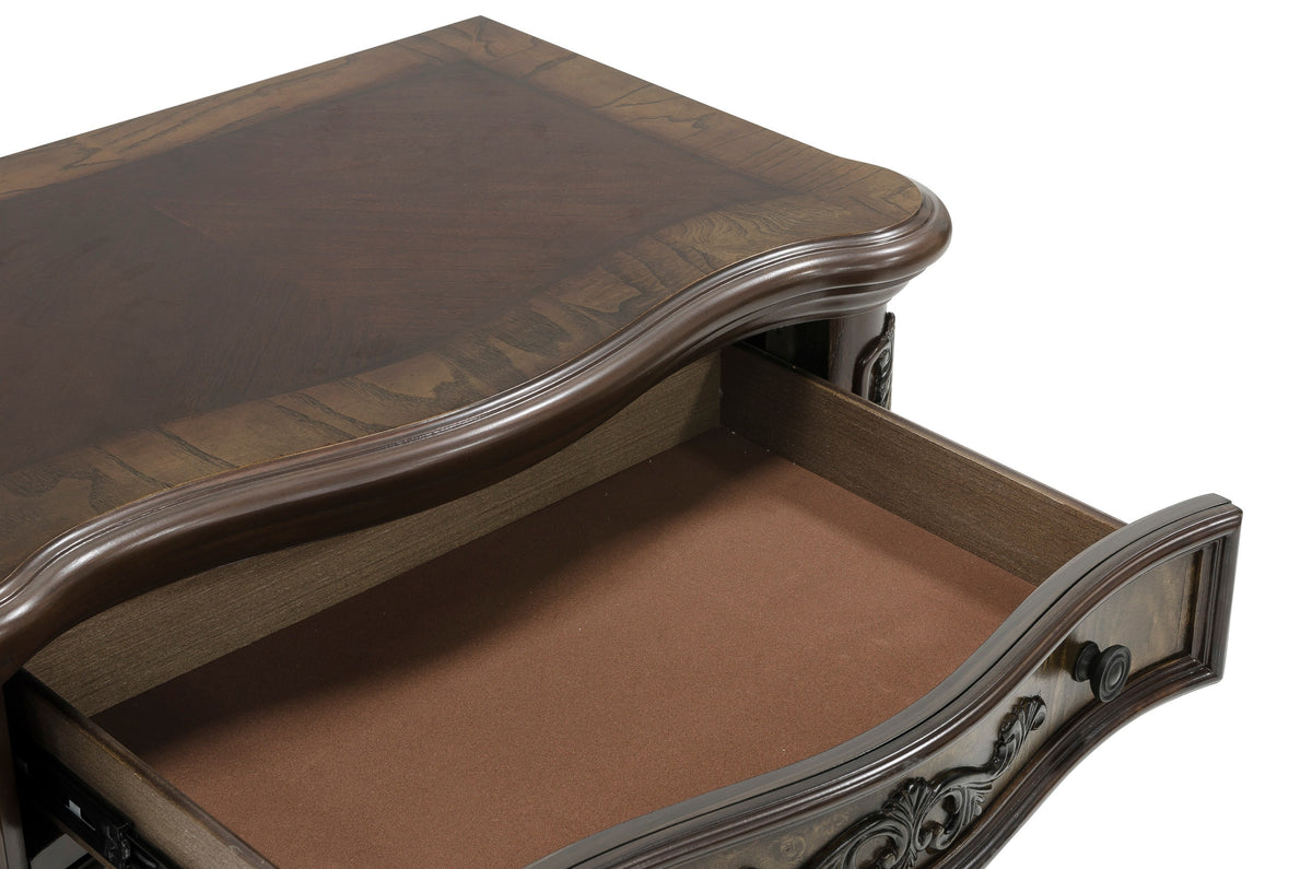 Deryn Park Cherry Sleigh Bedroom Set from Homelegance - Luna Furniture