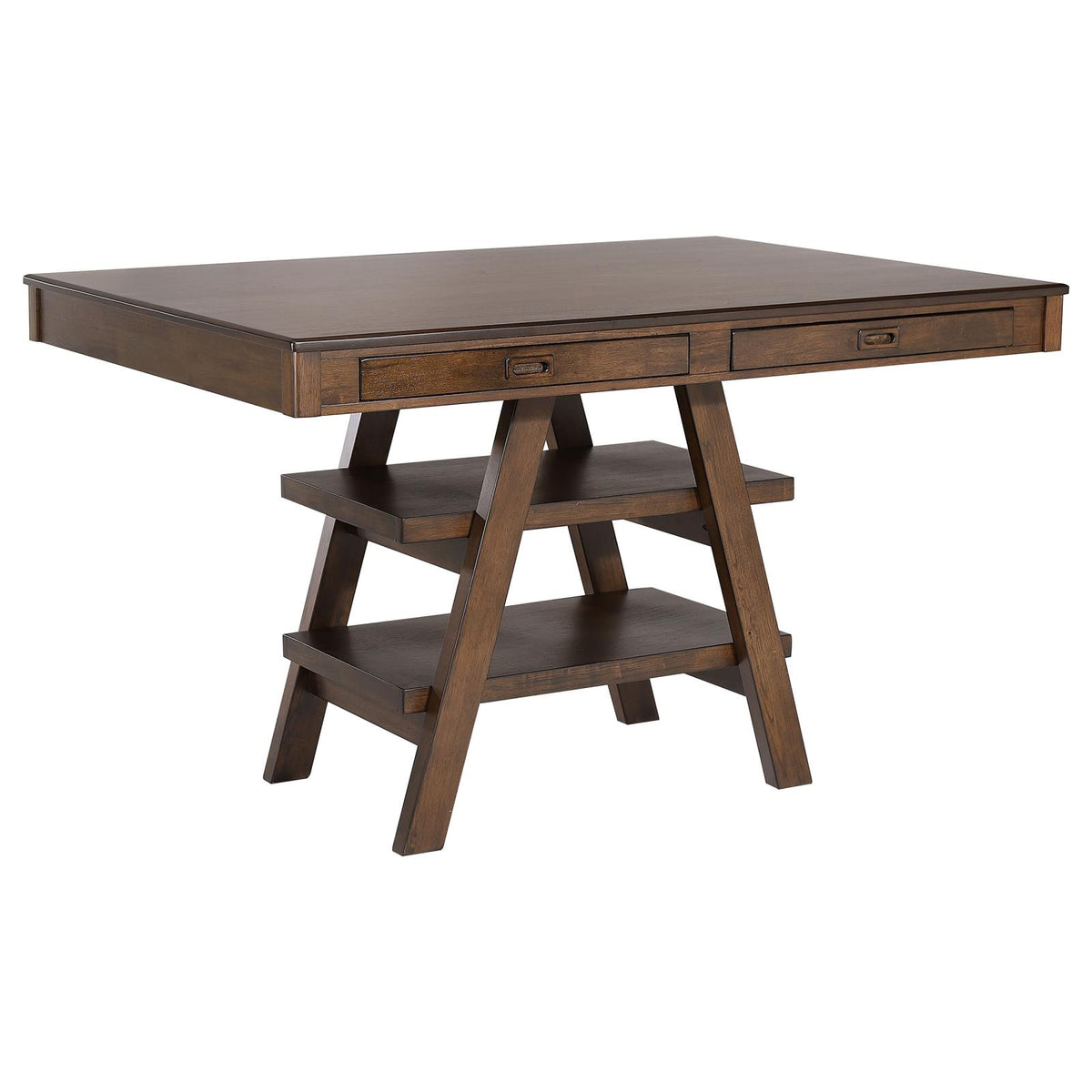 Dewey Brown and Walnut 5-Piece Rectangular Dining Set from Coaster - Luna Furniture