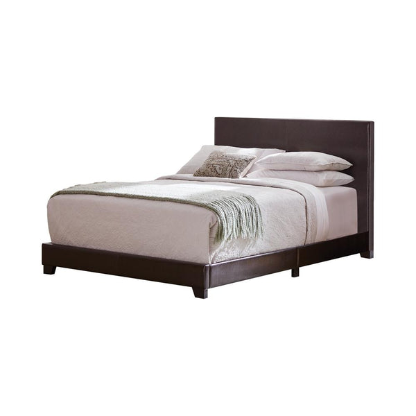 Dorian Brown Upholstered Eastern King Bed
