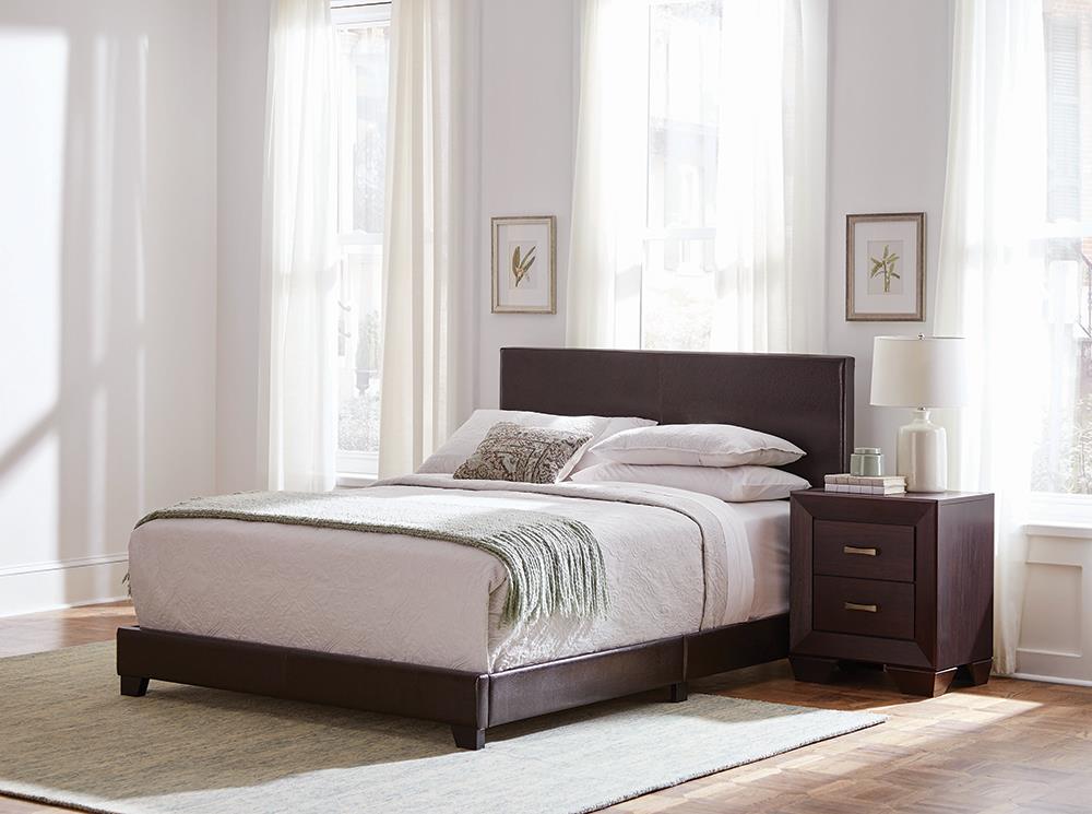 Dorian Brown and Dark Cocoa 5-Piece Eastern King Bedroom Set from Coaster - Luna Furniture