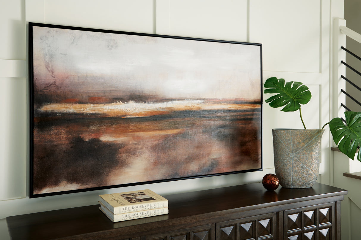 Drewland Black/Brown/Orange Wall Art from Ashley - Luna Furniture