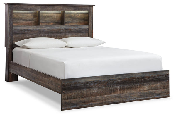 Drystan Multi Queen LED Bookcase Panel Bed
