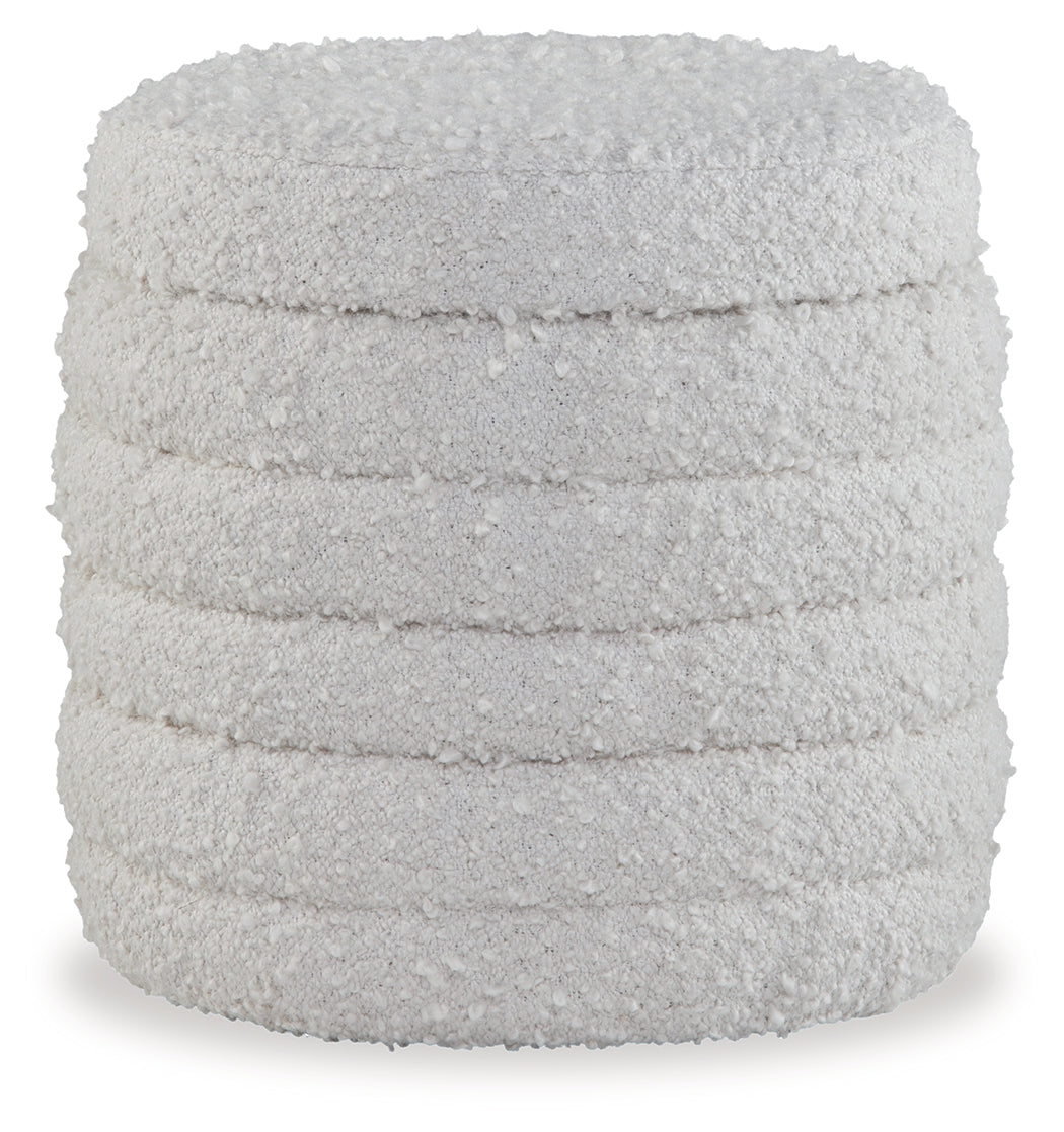 Duntler Ivory Storage Ottoman from Ashley - Luna Furniture