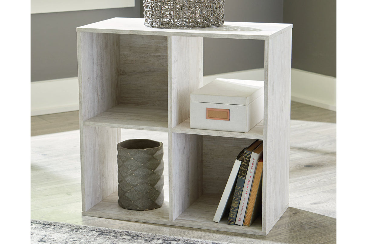 Paxberry Whitewash Four Cube Organizer from Ashley - Luna Furniture