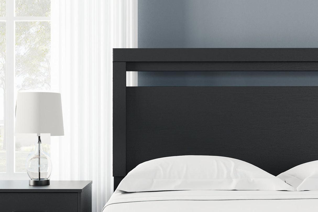 Finch Black Queen Panel Headboard from Ashley - Luna Furniture