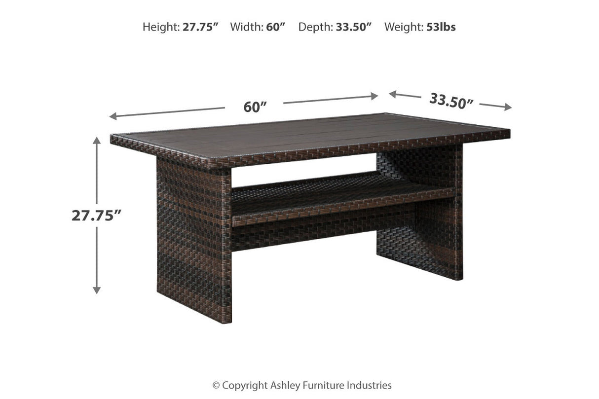 Easy Isle Dark Brown/Beige Multi-Use Table from Ashley - Luna Furniture