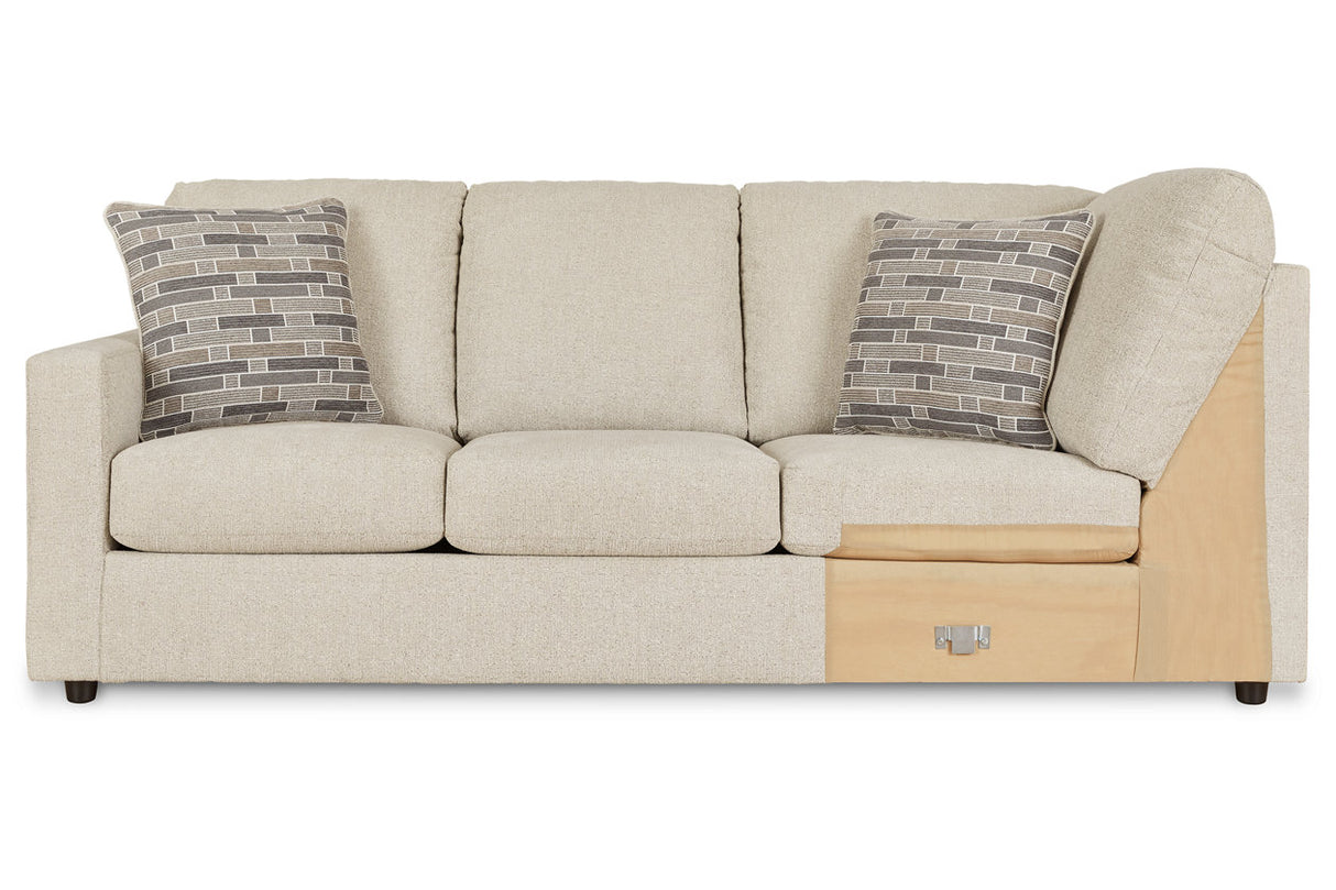 Edenfield Linen Left-Arm Facing Sofa with Corner Wedge from Ashley Furniture - Luna Furniture