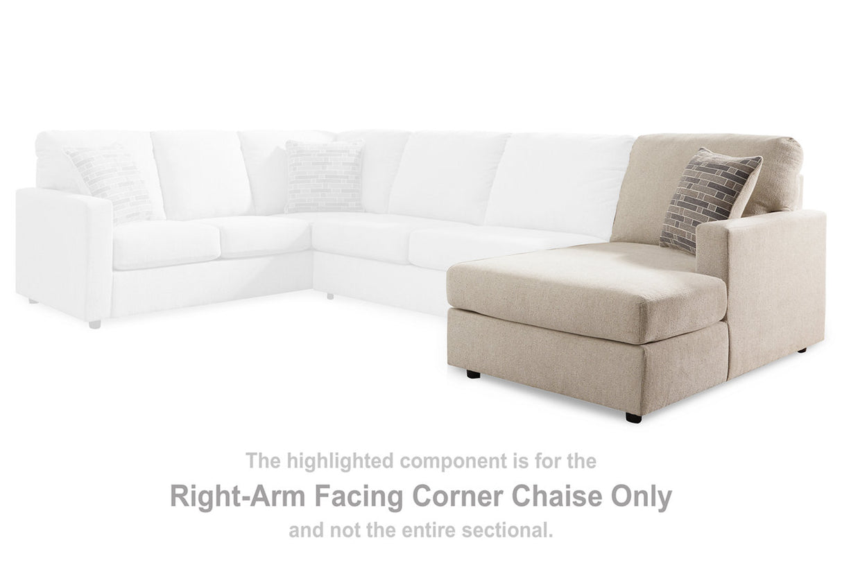 Edenfield Linen Right-Arm Facing Corner Chaise from Ashley Furniture - Luna Furniture
