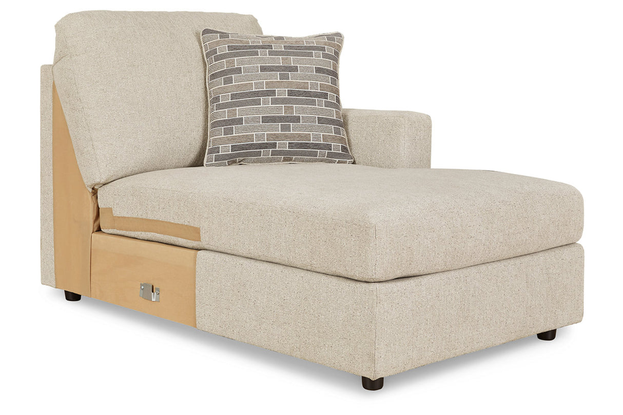 Edenfield Linen Right-Arm Facing Corner Chaise from Ashley Furniture - Luna Furniture