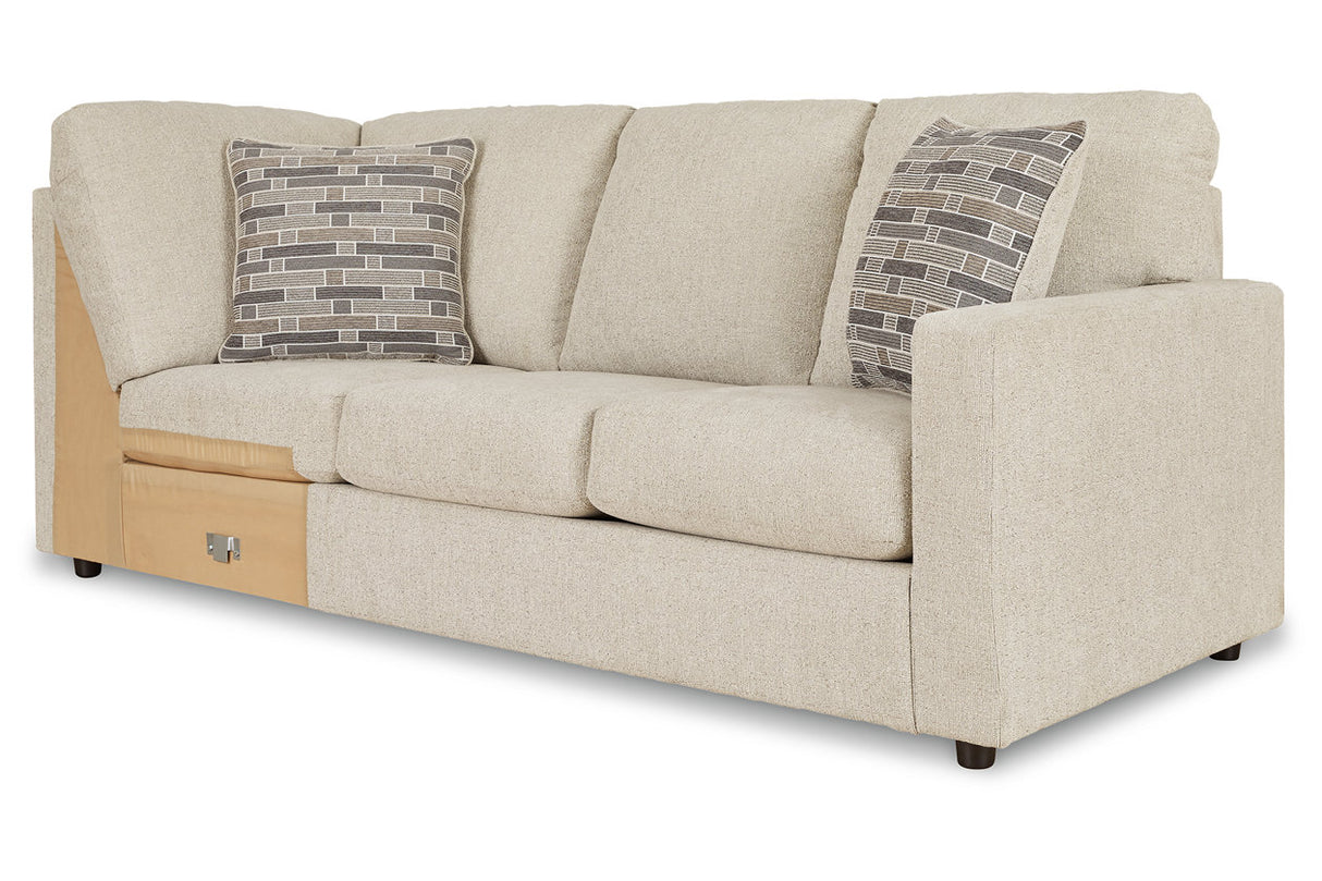 Edenfield Linen Right-Arm Facing Sofa with Corner Wedge from Ashley Furniture - Luna Furniture