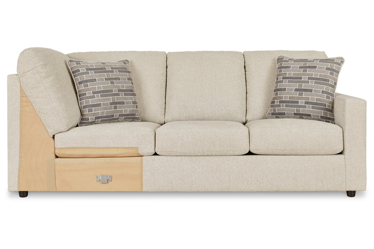 Edenfield Linen Right-Arm Facing Sofa with Corner Wedge from Ashley Furniture - Luna Furniture