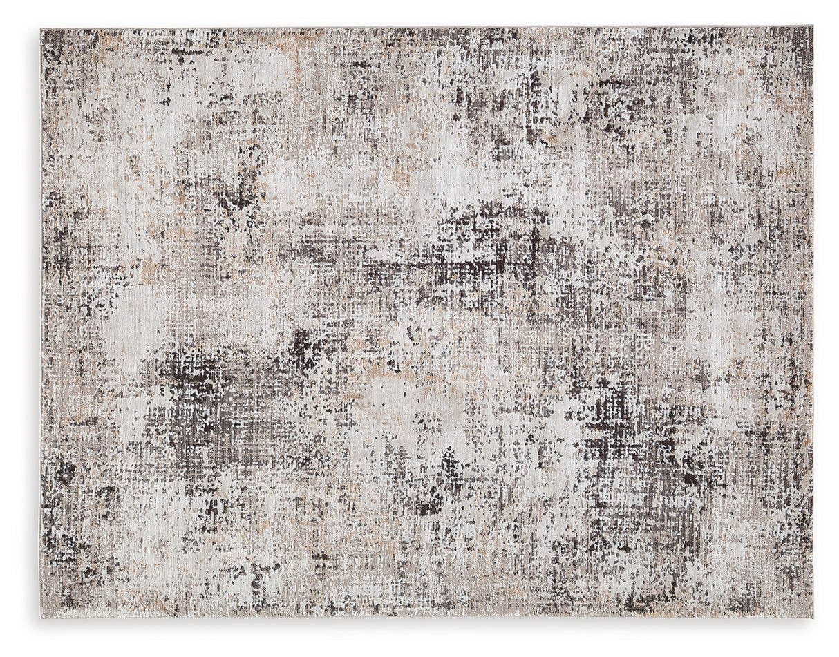 Elaning Black/Gray/Cream Medium Rug from Ashley - Luna Furniture