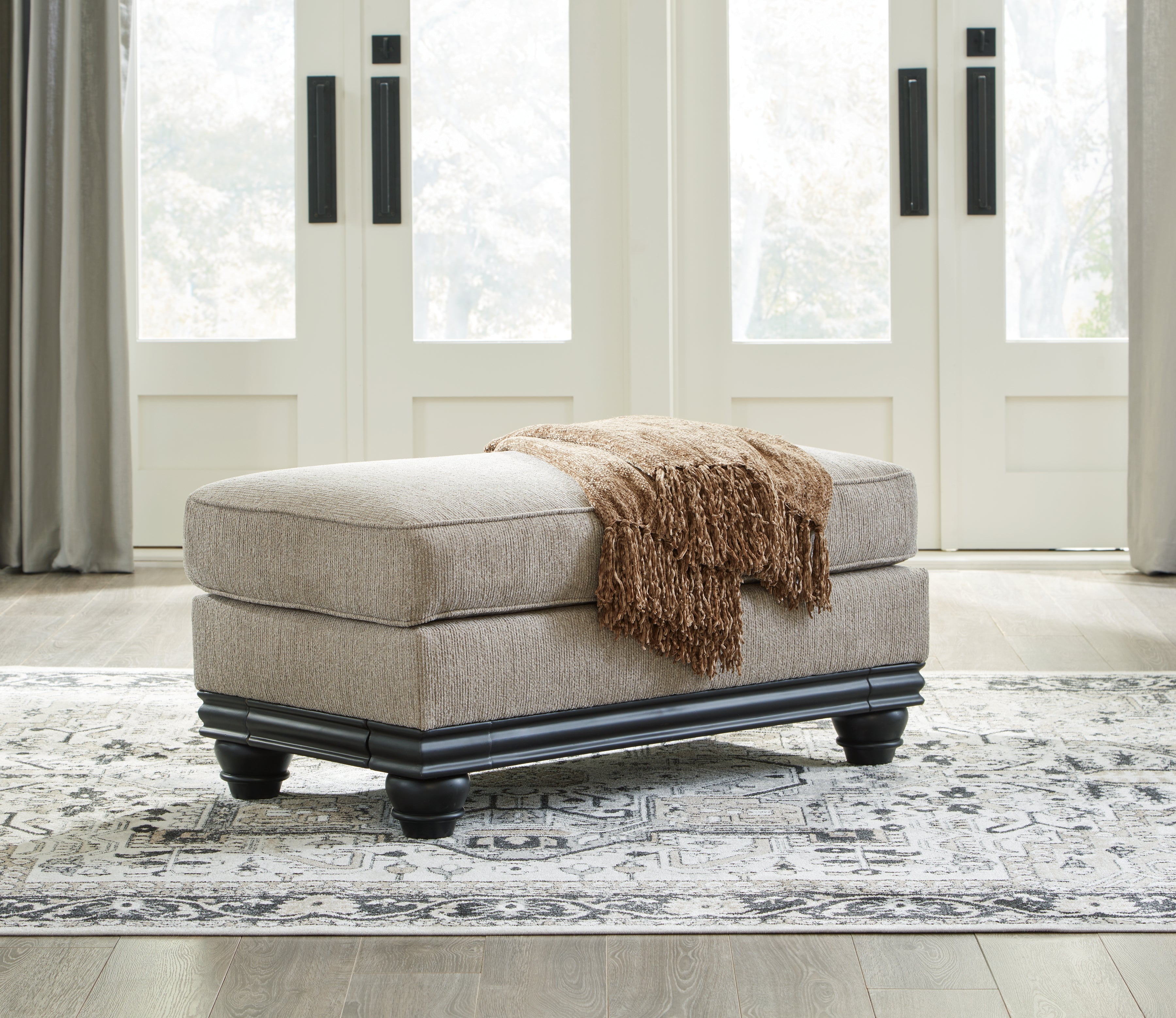 Ashley Elbiani Alloy Ottoman - Luna Furniture