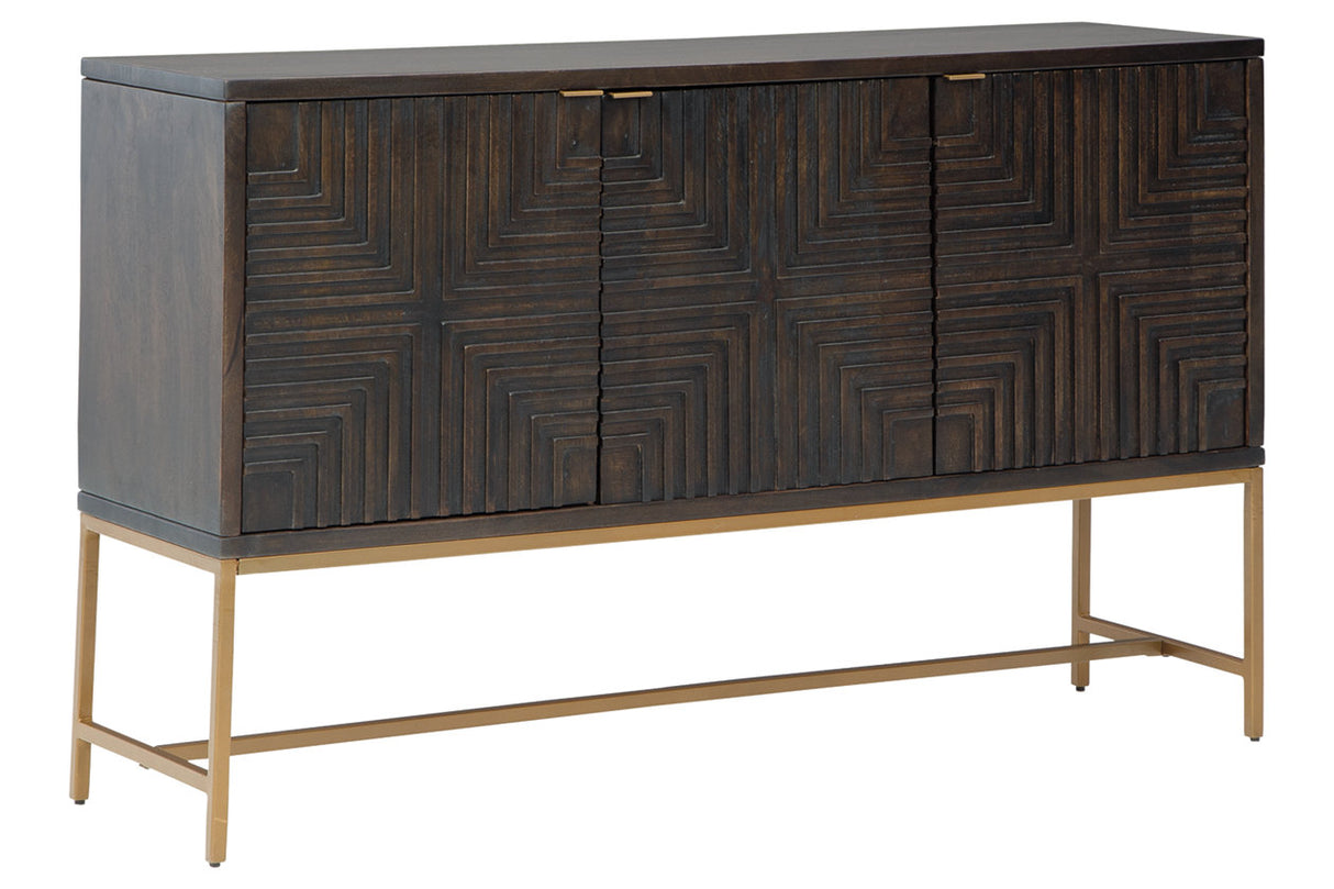 Elinmore Brown/Gold Finish Accent Cabinet from Ashley - Luna Furniture