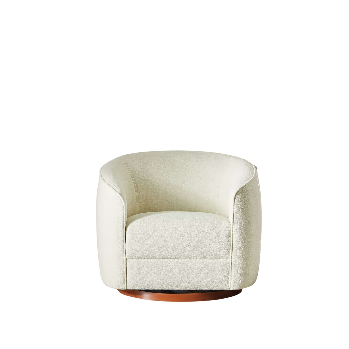 Elise Cream Boucle Swivel Chair from Ashcroft Furniture - Luna Furniture