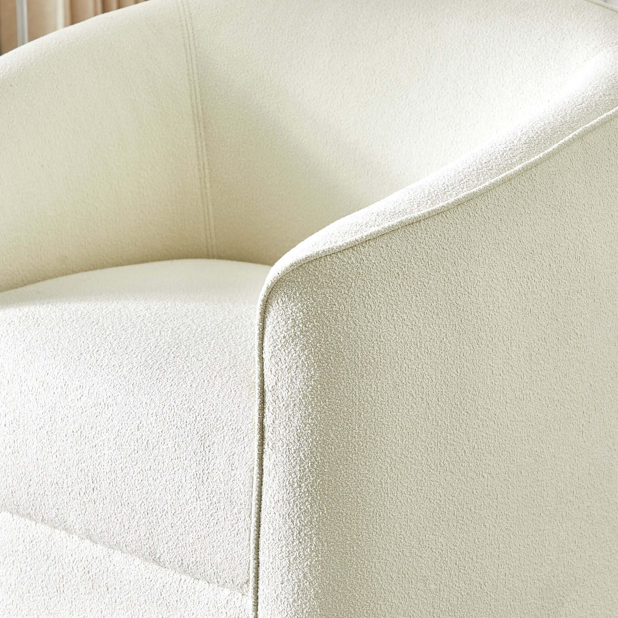Elise Cream Boucle Swivel Chair from Ashcroft Furniture - Luna Furniture