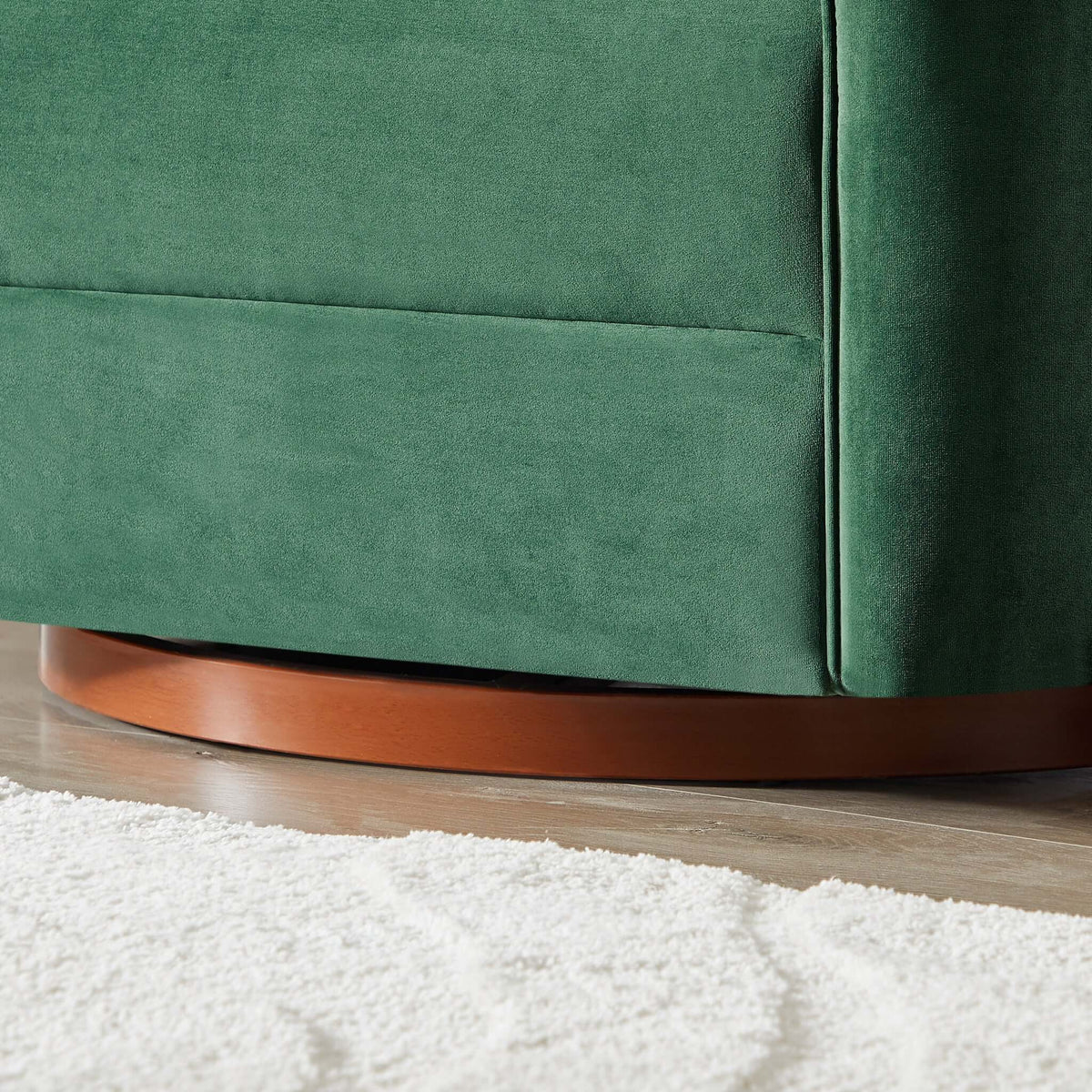 Elise Dark Green Velvet Swivel Chair from Ashcroft Furniture - Luna Furniture