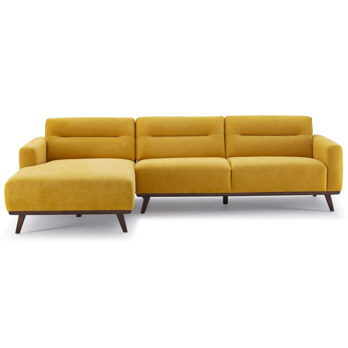 Ella Dark Yellow Linen LAF Chaise Sectional from Ashcroft Furniture - Luna Furniture