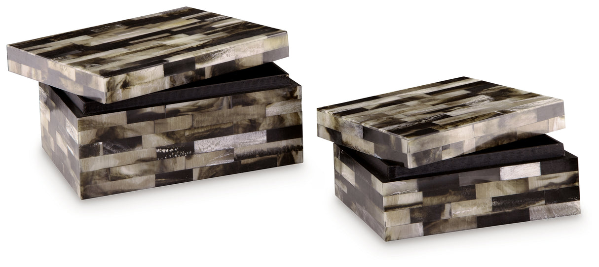 Ellford Black/Brown/Cream Box from Ashley - Luna Furniture