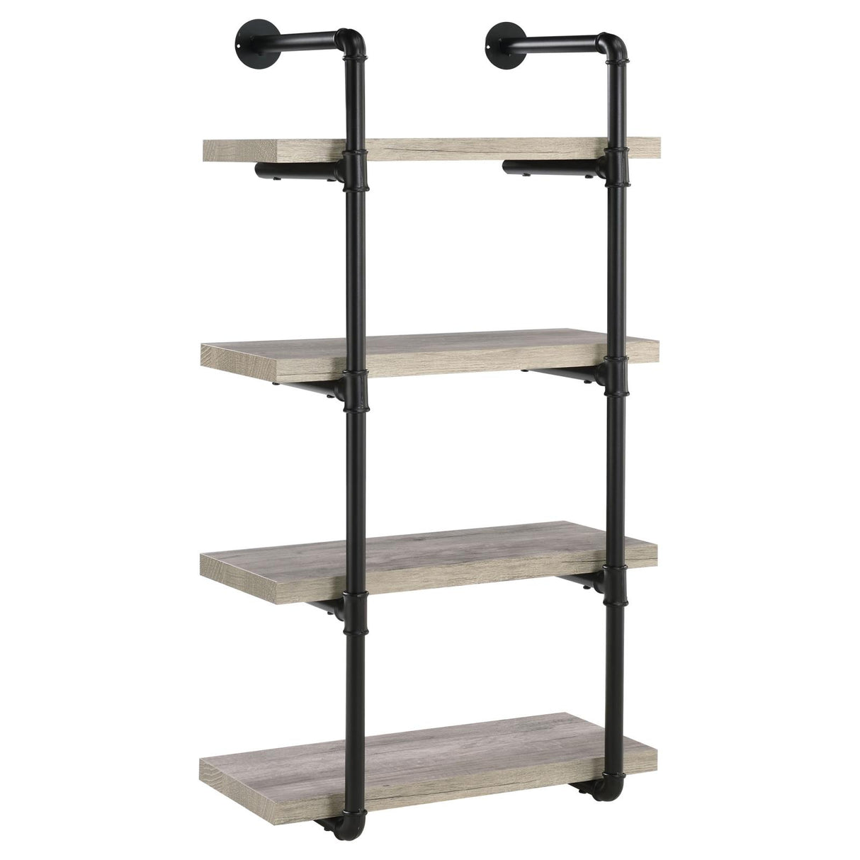 Elmcrest Black and Gray Driftwood 24-inch Wall Shelf from Coaster - Luna Furniture