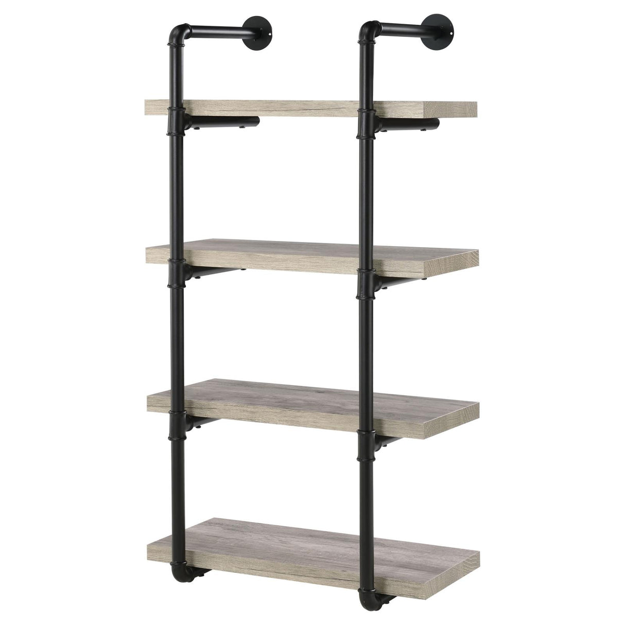 Elmcrest Black and Gray Driftwood 24-inch Wall Shelf from Coaster - Luna Furniture