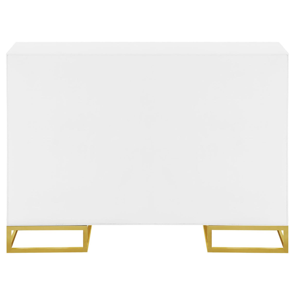 Elsa White and Gold 2-Door Accent Cabinet with Adjustable Shelves from Coaster - Luna Furniture
