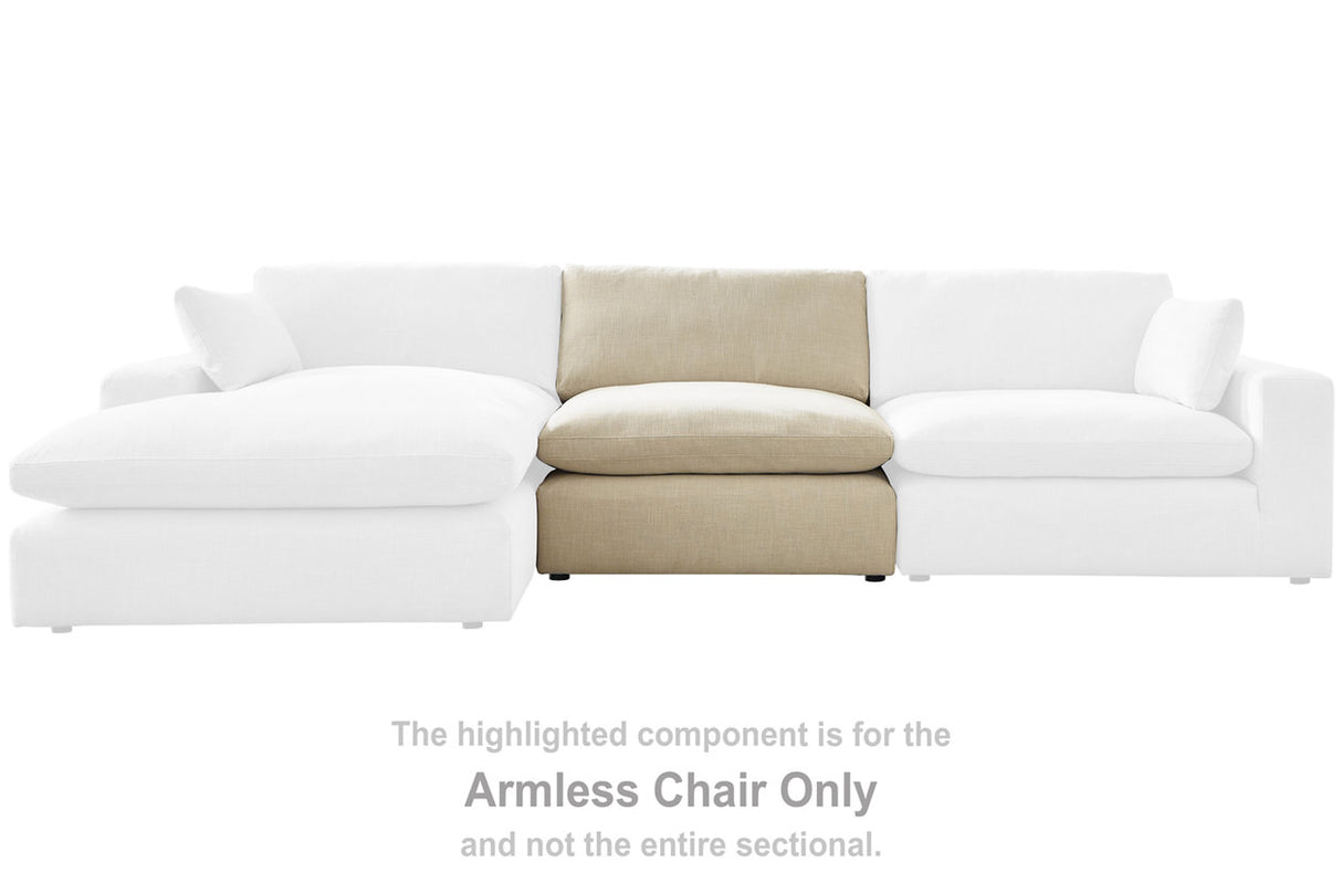 Elyza Linen Armless Chair from Ashley Furniture - Luna Furniture
